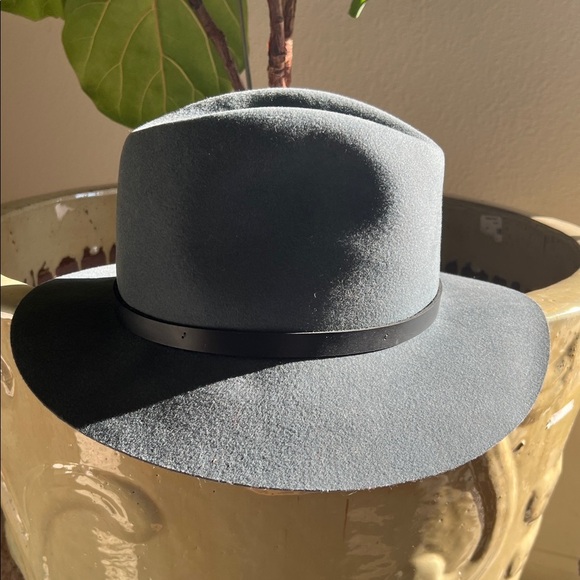 rag & bone Women’s Slate Gray Felt Floppy Brim Fedora Size Medium main image 9